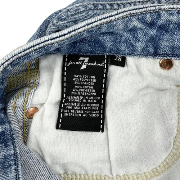 7 For All Mankind High Rise Straight Jean Size 28 - Picture 4 of 8